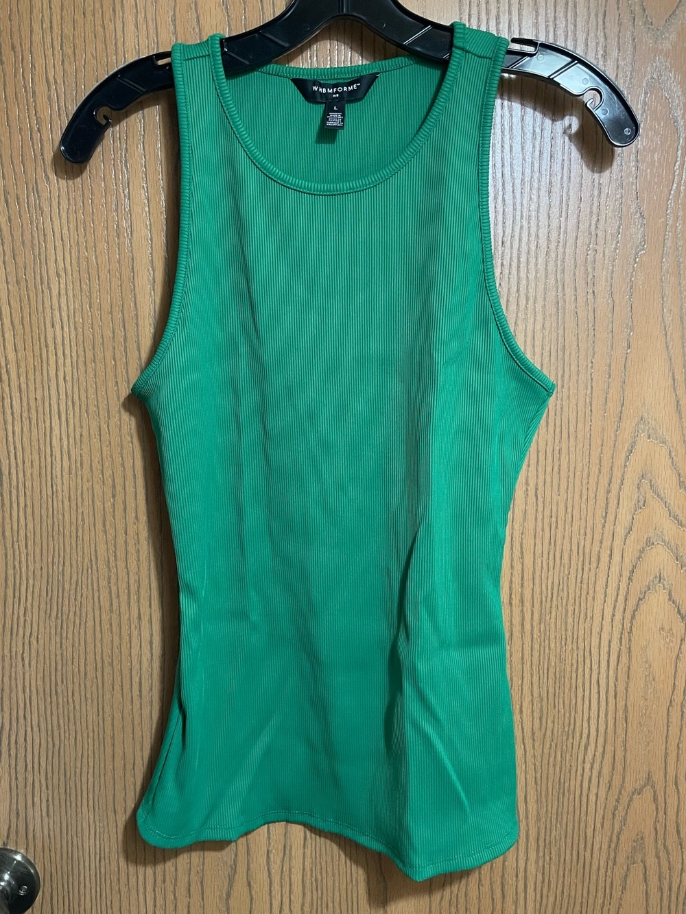 White House Black Market Green Ribbed Tank Top